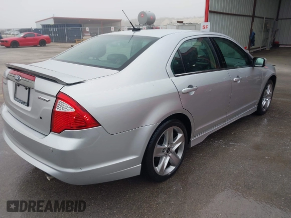 2012 Ford Fusion SPORT with VIN 3FAHP0KC4CR251507, listed as a IAAI auction lot 41592028 with 56,055 mi miles. Bid and sale history available at carsss.com. Image 4.