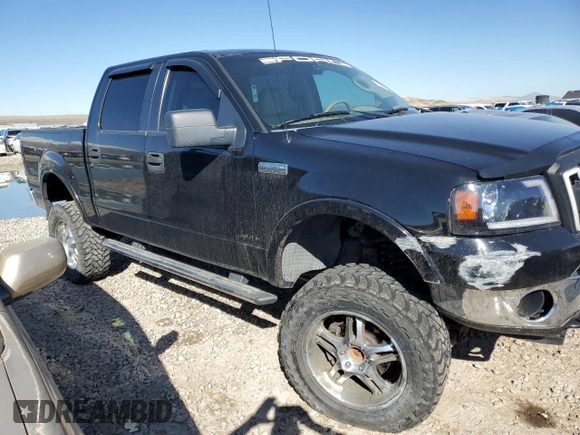 2006 Ford F-150 XLT with VIN 1FTPW14516KB93328, listed as a Copart auction lot 50516675 with 204,864 mi miles and Salvage Title. Bid and sale history available at carsss.com. Image 4.