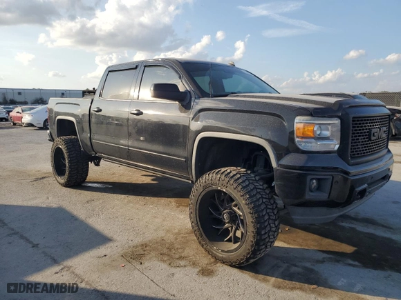 2014 GMC Sierra 1500 Denali with VIN 3GTU2WEJ4EG456246, listed as a Copart auction lot 43339975 with 124,682 mi miles and Salvage Title. Bid and sale history available at carsss.com. Image 4.
