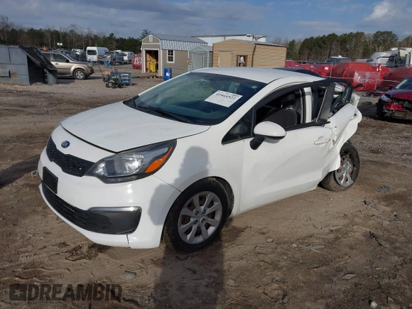 2016 Kia Rio LX with VIN KNADM4A34G6641971, listed as a IAAI auction lot 41844522 with 95,163 mi miles. Bid and sale history available at carsss.com. Image 17.