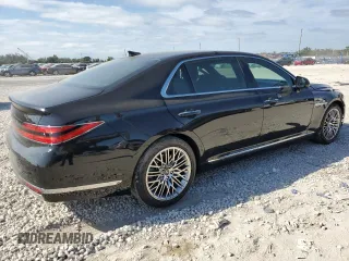 2021 Genesis G90 3.3T Premium with VIN KMTF34PA9MU087162, listed as a Copart auction lot 87904035 with 5,232 mi miles and Salvage Title. Bid and sale history available at carsss.com. Image 3.