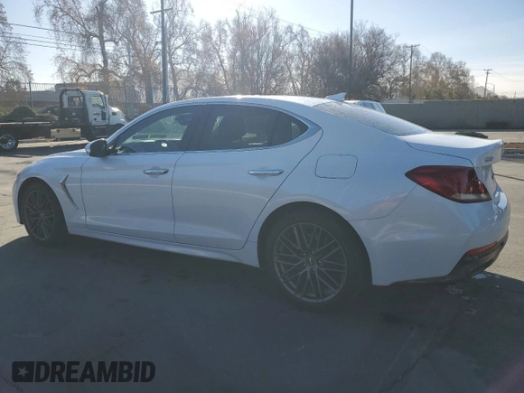 2019 Genesis G70 2.0T Advanced with VIN KMTG34LA1KU026797, listed as a Copart auction lot 89213515 with 29,777 mi miles and Salvage Title. Bid and sale history available at carsss.com. Image 2.