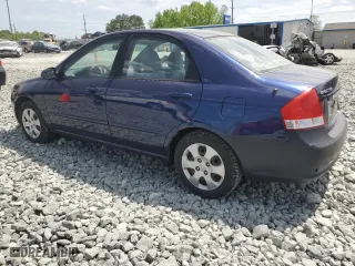 2009 Kia Spectra EX with VIN KNAFE222X95604934, listed as a Copart auction lot 53872145 with 86,838 mi miles and Clean Title. Bid and sale history available at carsss.com. Image 2.