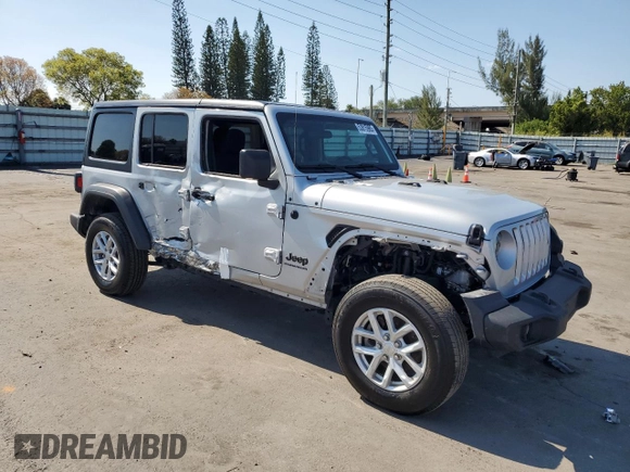 2023 Jeep Wrangler Willys with VIN 1C4HJXDNXPW702199, listed as a Copart auction lot 53815985 with 24,943 mi miles and Clean Title. Bid and sale history available at DreamBid. Image 4.