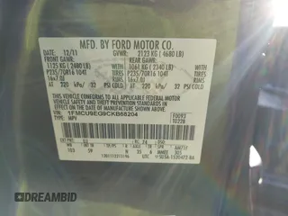 2012 Ford Escape Limited с VIN 1FMCU9EG9CKB68204, выставлен на аукционе IAAI как лот 41188399 с пробегом 121 680 миль миль и . История ставок и продаж доступна на DreamBid. Изображение 9.