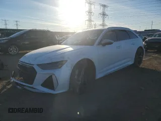2021 Audi RS 6 with VIN WUA1CAF20MN906638, listed as a Copart auction lot 42914105 with 32,522 mi miles and Salvage Title. Bid and sale history available at carsss.com. Image 1.