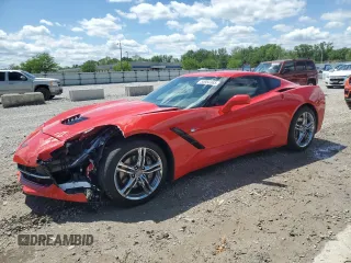2017 Chevrolet Corvette 1LT with VIN 1G1YB2D7XH5117446, listed as a Copart auction lot 55950365 with 20,607 mi miles and Salvage title. Bid and sale history available at DreamBid. Image 1.