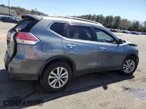2015 Nissan Rogue SV with VIN KNMAT2MV8FP543870, listed as a Copart auction lot 53615465 with 151,697 mi miles and Salvage Title. Bid and sale history available at carsss.com. Image 3.