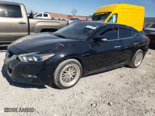 2017 Nissan Maxima Platinum with VIN 1N4AA6AP4HC417556, listed as a Copart auction lot 46187505 with 81,728 mi miles and Salvage Title. Bid and sale history available at carsss.com. Image 1.
