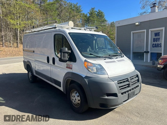 2018 Ram ProMaster Cargo with VIN 3C6TRVAG0JE148452, listed as a Copart auction lot 55467765 with 130,100 mi miles and Clean Title. Bid and sale history available at DreamBid. Image 1.