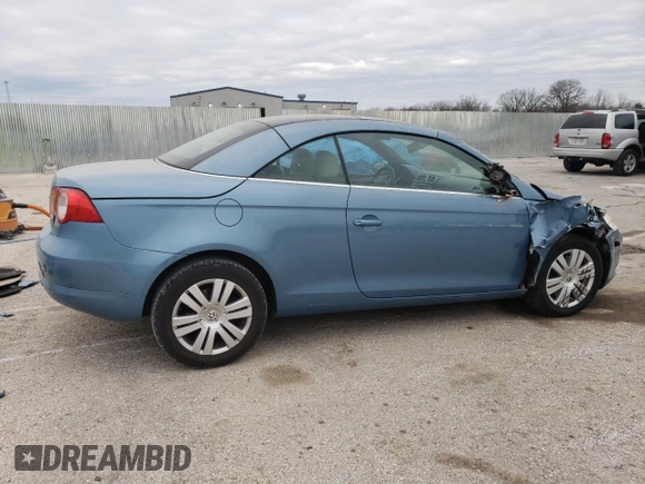 2007 Volkswagen Eos 2.0T with VIN WVWBA71FX7V029519, listed as a Copart auction lot 50248505 with 146,704 mi miles and Salvage Title. Bid and sale history available at DreamBid. Image 3.