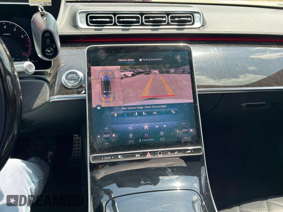 2021 Mercedes-Benz S 580 with VIN W1K6G7GB7MA021505, listed as a Copart auction lot 62408195 with 72,280 mi miles and Clean title. Bid and sale history available at DreamBid. Image 9.