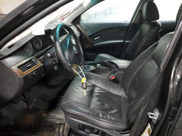 2006 BMW 5 Series 530i with VIN WBANE73566CM35987, listed as a Copart auction lot 37943054 with 206,994 mi miles and Salvage Title. Bid and sale history available at carsss.com. Image 7.