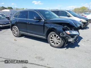 2017 Audi Q5 Premium with VIN WA1C2AFP9HA004615, listed as a IAAI auction lot 41879004 with 107,722 mi miles. Bid and sale history available at carsss.com. Image 1.