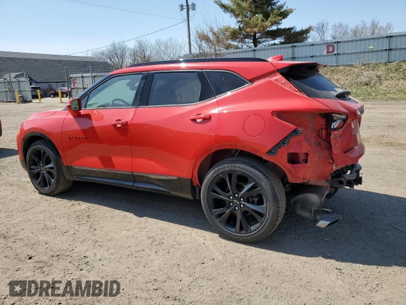 2020 Chevrolet Blazer RS z VIN 3GNKBKRS2LS718527, wystawiony jako Copart lot #53258935 z przebiegiem 65 996 mil mil oraz Szkoda całkowita • Salvage title. Historia ofert i sprzedaży dostępna na DreamBid. Obrazek 2.