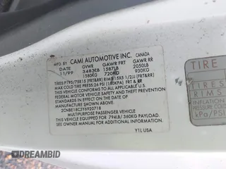 2000 Chevrolet Tracker z VIN 2CNBE18C3Y6920718, wystawiony jako IAAI lot #41566833 z przebiegiem 157 316 mil mil oraz . Historia ofert i sprzedaży dostępna na DreamBid. Obrazek 9.
