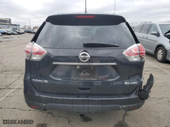 2016 Nissan Rogue SV with VIN 5N1AT2MV1GC832142, listed as a Copart auction lot 47725695 with 84,113 mi miles and Salvage Title. Bid and sale history available at carsss.com. Image 6.