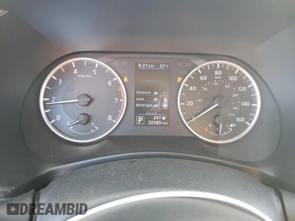 2024 Nissan Sentra S with VIN 3N1AB8BV3RY235455, listed as a Copart auction lot 46462465 with 20,589 mi miles and Salvage Title. Bid and sale history available at carsss.com. Image 9.