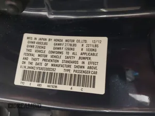 2014 Acura RLX Tech Pkg with VIN JH4KC1F5XEC000262, listed as a IAAI auction lot 42140494 with 193,669 mi miles. Bid and sale history available at carsss.com. Image 9.