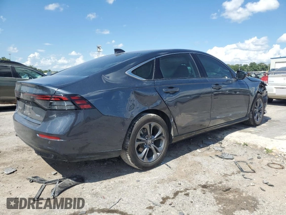 2023 Honda Accord EX-L с VIN 1HGCY2F60PA005542, выставлен на аукционе Copart как лот 62561265 с пробегом 48 591 миль миль и Списание • Salvage title. История ставок и продаж доступна на DreamBid. Изображение 3.