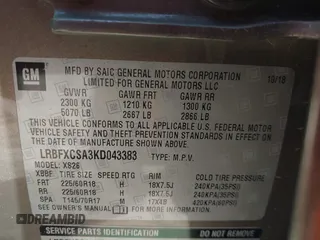 2019 Buick Envision Essence with VIN LRBFXCSA3KD043383, listed as a IAAI auction lot 42031599 with 96,754 mi miles and . Bid and sale history available at carsss.com. Image 9.