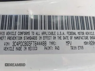 2015 Dodge Journey SXT with VIN 3C4PDCBG5FT644488, listed as a IAAI auction lot 41884638 with 102,677 mi miles and . Bid and sale history available at DreamBid. Image 9.