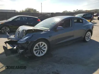 2022 Tesla Model 3 Long Range z VIN 5YJ3E1EBXNF145554, wystawiony jako Copart lot #42418975 z przebiegiem Nie podano mil oraz Nie do naprawy • Non repairable. Historia ofert i sprzedaży dostępna na DreamBid. Obrazek 1.