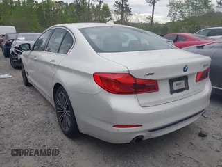 2019 BMW 5 Series 530i xDrive with VIN WBAJA7C53KWW48916, listed as a IAAI auction lot 42053125 with 108,496 mi miles. Bid and sale history available at carsss.com. Image 3.