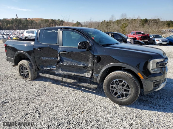 2024 Ford Ranger XLT with VIN 1FTER4GH0RLE14440, listed as a Copart auction lot 43519565 with 10,487 mi miles and Salvage Title. Bid and sale history available at carsss.com. Image 4.