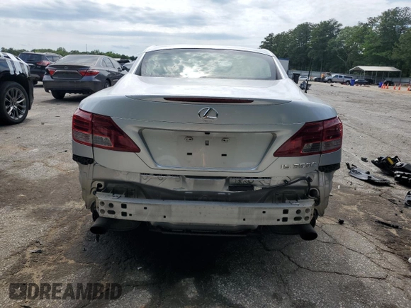 2014 Lexus IS 350 C with VIN JTHFE2C21E2510968, listed as a Copart auction lot 57587795 with 77,086 mi miles and Salvage title. Bid and sale history available at DreamBid. Image 6.