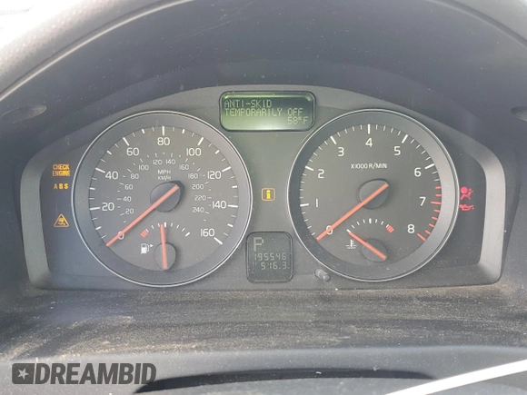 2008 Volvo S40 2.4L with VIN YV1MS390582364957, listed as a Copart auction lot 75303974 with 195,546 mi miles and Clean Title. Bid and sale history available at carsss.com. Image 9.