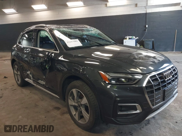 2023 Audi Q5 Premium with VIN WA1ABAFY7P2053949, listed as a IAAI auction lot 41657681 with 18,414 mi miles and . Bid and sale history available at DreamBid. Image 6.