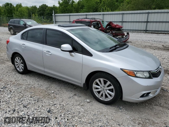 2012 Honda Civic EX with VIN 2HGFB2F80CH557022, listed as a Copart auction lot 54429535 with 189,345 mi miles and Clean Title. Bid and sale history available at DreamBid. Image 4.