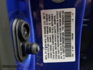 2017 Honda Civic Sedan EX with VIN 19XFC2F79HE081326, listed as a Copart auction lot 42288255 with 53,547 mi miles and Salvage Title. Bid and sale history available at carsss.com. Image 12.