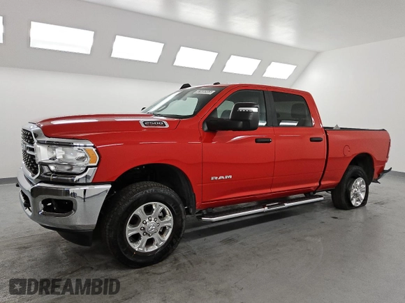 2024 Ram 2500 Big Horn with VIN 3C6UR5DJ9RG412716, listed as a Copart auction lot 62608565 with 9,556 mi miles and Clean title. Bid and sale history available at DreamBid. Image 1.