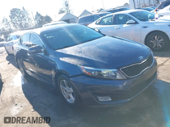2015 Kia Optima LX with VIN KNAGM4A72F5543977, listed as a IAAI auction lot 41328035 with 153,805 mi miles and . Bid and sale history available at DreamBid. Image 1.