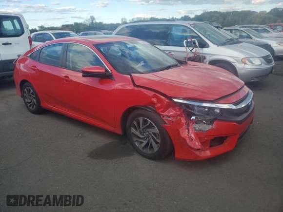 2018 Honda Civic EX with VIN 2HGFC2F74JH530701, listed as a Copart auction lot 74676554 with 69,624 mi miles and Salvage Title. Bid and sale history available at DreamBid. Image 4.