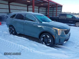 2025 Kia Sorento Hybrid EX with VIN KNDRHDJG8S5303729, listed as a IAAI auction lot 41186594 with 4,381 mi miles. Bid and sale history available at carsss.com. Image 1.