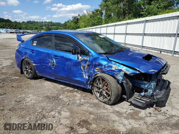 2015 Subaru WRX STI Limited with VIN JF1VA2U62F9802377, listed as a Copart auction lot 57689134 with 92,690 mi miles and Salvage title. Bid and sale history available at DreamBid. Image 4.