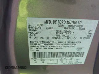 2009 Ford Escape Limited с VIN 1FMCU94749KA48868, выставлен на аукционе IAAI как лот 42753426 с пробегом Не указан миль и . История ставок и продаж доступна на DreamBid. Изображение 9.