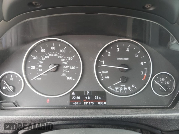 2017 BMW 3 Series 320i with VIN WBA8E1G56HNU14939, listed as a Copart auction lot 49127865 with 131,175 mi miles and Clean Title. Bid and sale history available at carsss.com. Image 9.
