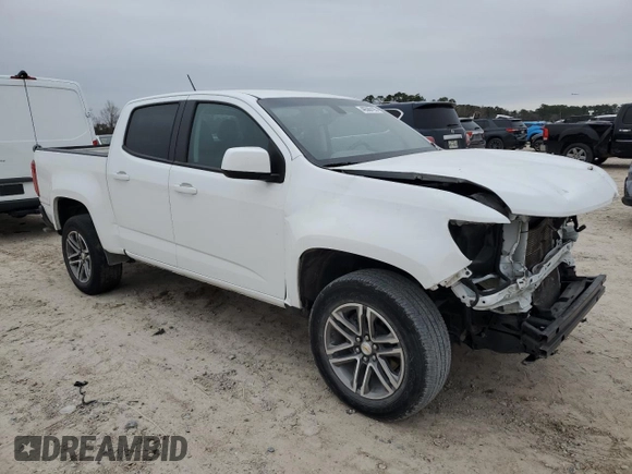 2022 Chevrolet Colorado 2WD Work Truck with VIN 1GCGSBEN9N1150506, listed as a Copart auction lot 46580195 with 43,610 mi miles and Salvage title. Bid and sale history available at DreamBid. Image 4.