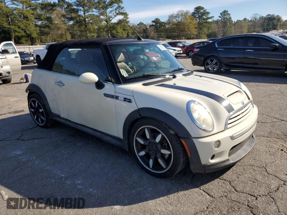 2008 MINI Convertible S with VIN WMWRH33548TL96210, listed as a Copart auction lot 86921934 with 206,446 mi miles and Salvage title. Bid and sale history available at DreamBid. Image 4.