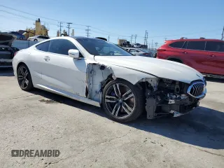 2019 BMW 8 Series M850i xDrive with VIN WBABC4C56KBJ35745, listed as a Copart auction lot 47300595 with 25,996 mi miles and Salvage Title. Bid and sale history available at carsss.com. Image 4.