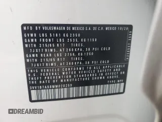 2021 Volkswagen Tiguan S с VIN 3VV1B7AX8MM020259, выставлен на аукционе Copart как лот 55444955 с пробегом 55 052 миль миль и Списание • Salvage title. История ставок и продаж доступна на DreamBid. Изображение 14.