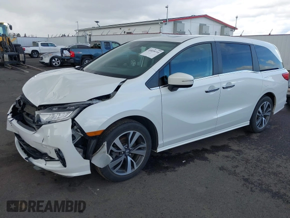 2022 Honda Odyssey Touring with VIN 5FNRL6H8XNB057293, listed as a IAAI auction lot 41826014 with 30,454 mi miles and . Bid and sale history available at DreamBid. Image 17.