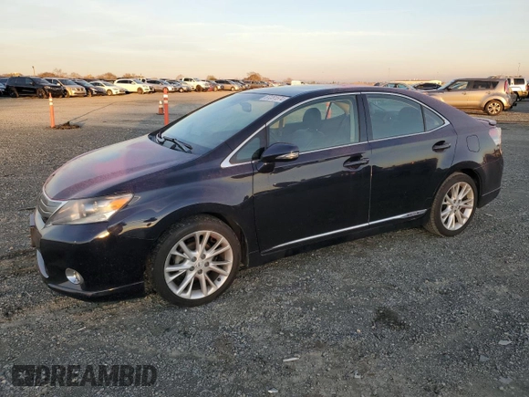 2010 Lexus HS 250h with VIN JTHBB1BA1A2001161, listed as a Copart auction lot 87281574 with 88,808 mi miles and Salvage Title. Bid and sale history available at DreamBid. Image 1.