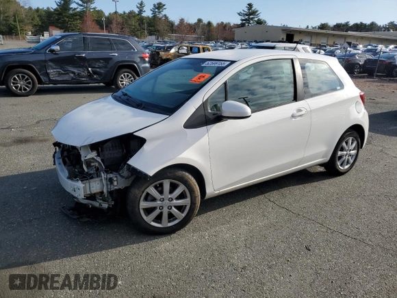 2015 Toyota Yaris L with VIN VNKJTUD3XFA016045, listed as a Copart auction lot 52599155 with 0 mi miles and Salvage Title. Bid and sale history available at carsss.com. Image 1.