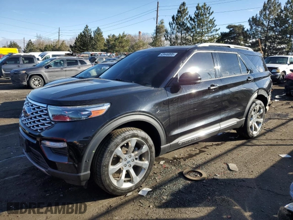 2020 Ford Explorer Platinum with VIN 1FM5K8HC2LGA14647, listed as a Copart auction lot 43446895 with 0 mi miles and Salvage Title. Bid and sale history available at carsss.com. Image 1.