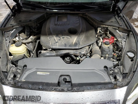 2017 Infiniti Q50 2.0t with VIN JN1CV7AP6HM642569, listed as a Copart auction lot 47852195 with 78,921 mi miles and Salvage Title. Bid and sale history available at carsss.com. Image 11.